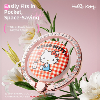 Sanrio Kuromi aromaterapijski držač za telefon s prstenom, ljepilo, višestruke namjene, metal, crtani stil