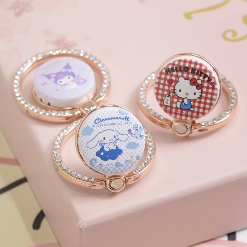 Sanrio Kuromi aromaterapijski držač za telefon s prstenom, ljepilo, višestruke namjene, metal, crtani stil
