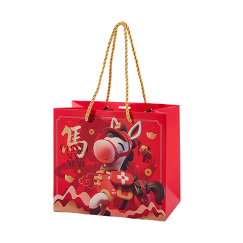 Leilei Slávnostná darčeková taška Rok Koňa – kartón, offset tlač, prispôsobiteľná, Nový rok darček
