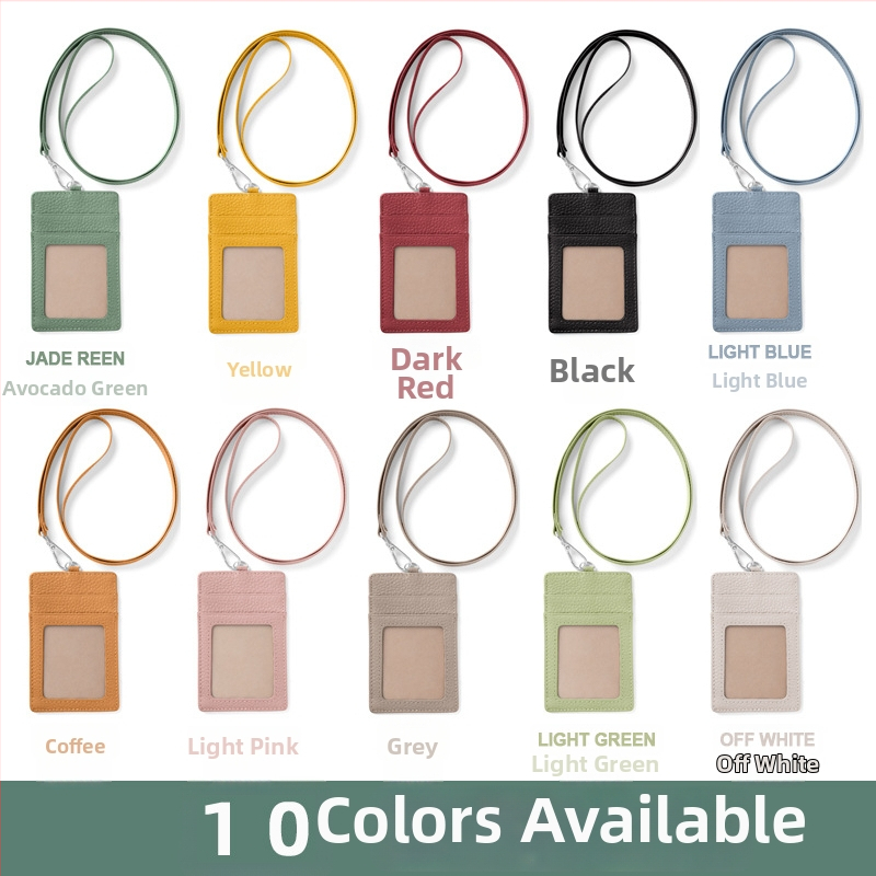 Azonosító kártyatartó nyakpánttal, valódi bőr (első réteg tehénbőrből), 4 kártyahely, poliészter bélés, könnyen kihúzható kártya, uniszex, Modern Paul