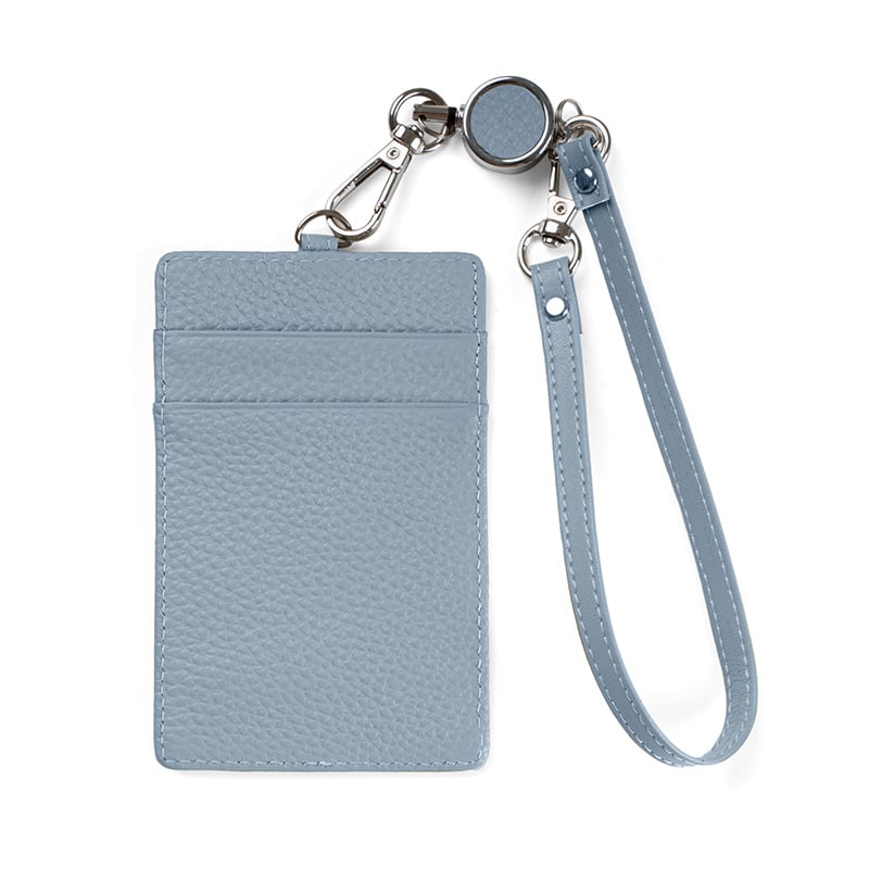 Azonosító kártyatartó nyakpánttal, valódi bőr (első réteg tehénbőrből), 4 kártyahely, poliészter bélés, könnyen kihúzható kártya, uniszex, Modern Paul