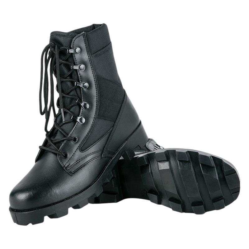 Ghete înalte Panama pentru drumeții în aer liber și antrenament tactic, piele microfibră, unisex adulți, încălțăminte în stil militar