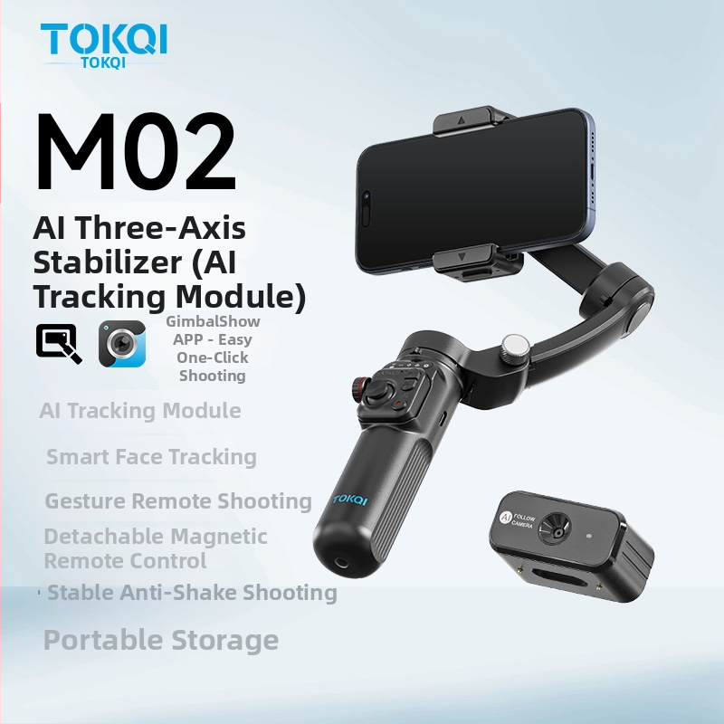 Stabilizator za pametni telefon s tri osi, prepoznavanjem lica, Bluetoothom i daljinskim upravljačem (Model M02)