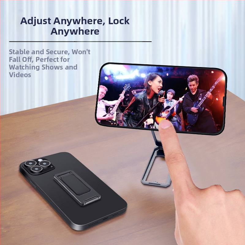 Τηλεφωνική βάση με κρατητήρα δαχτυλιδιού, κράμα ψευδαργύρου, φορητή και αναδιπλούμενη, καθολική