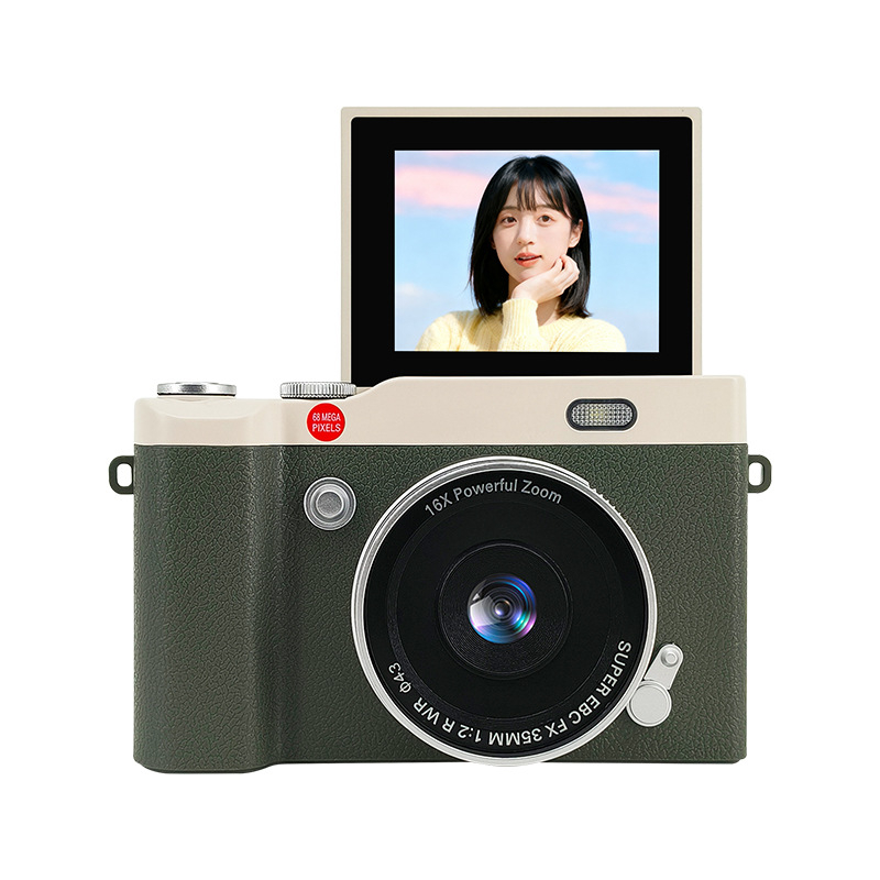 Παιδική ψηφιακή κάμερα Y02, CCD αισθητήρας 68MP, 16x οπτικό ζουμ, μέγιστη ανάλυση 1280×1024, περιστρεφόμενη οθόνη 2,4 ιντσών, αποθήκευση με TF κάρτα