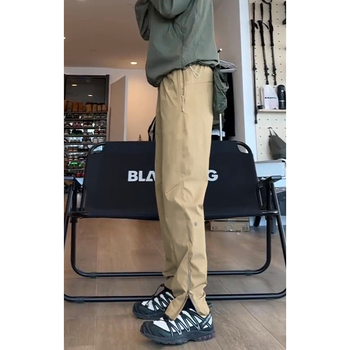 Stil coreean, pantaloni lungi drepți, talie medie, material din bumbac 85%, elasticitate ridicată