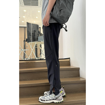 Stil coreean, pantaloni lungi drepți, talie medie, material din bumbac 85%, elasticitate ridicată