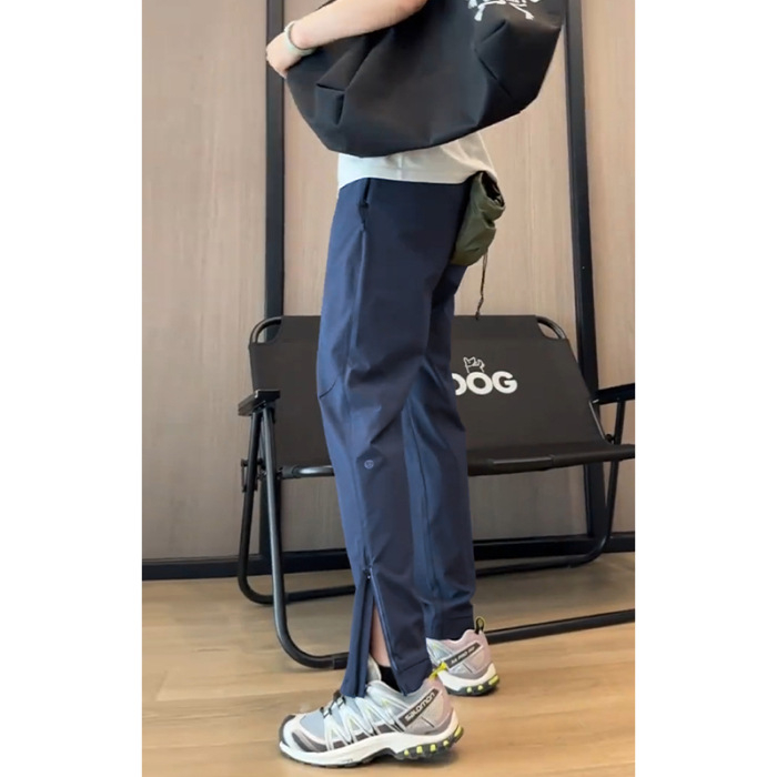 Stil coreean, pantaloni lungi drepți, talie medie, material din bumbac 85%, elasticitate ridicată