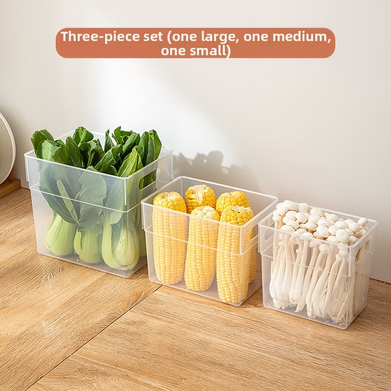 Хладилна кутия за зеленчуци и плодове, прозрачна, хранителен клас пластмаса, за съхранение на напитки, кнедли и яйца