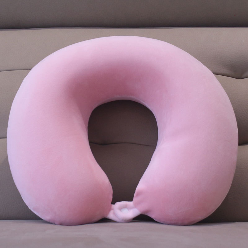 У-образна възглавница за врата за офисна почивка, полети и пътувания на открито; пълнител PP памук; плат Crystal Velvet; стил Карикатура