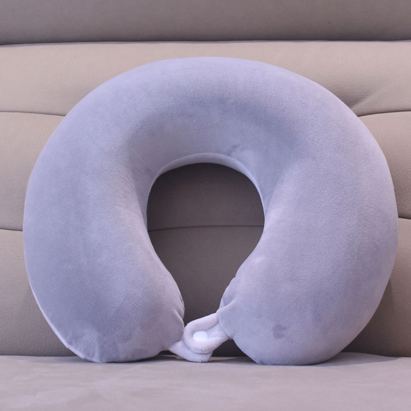 У-образна възглавница за врата за офисна почивка, полети и пътувания на открито; пълнител PP памук; плат Crystal Velvet; стил Карикатура