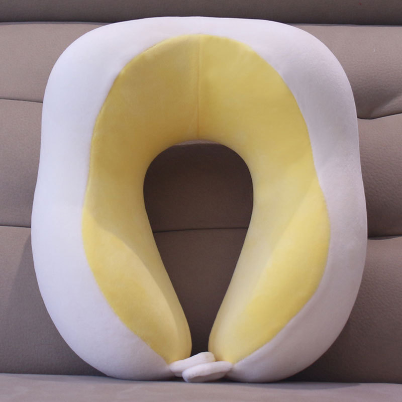 У-образна възглавница за врата за офисна почивка, полети и пътувания на открито; пълнител PP памук; плат Crystal Velvet; стил Карикатура