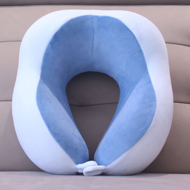 У-образна възглавница за врата за офисна почивка, полети и пътувания на открито; пълнител PP памук; плат Crystal Velvet; стил Карикатура