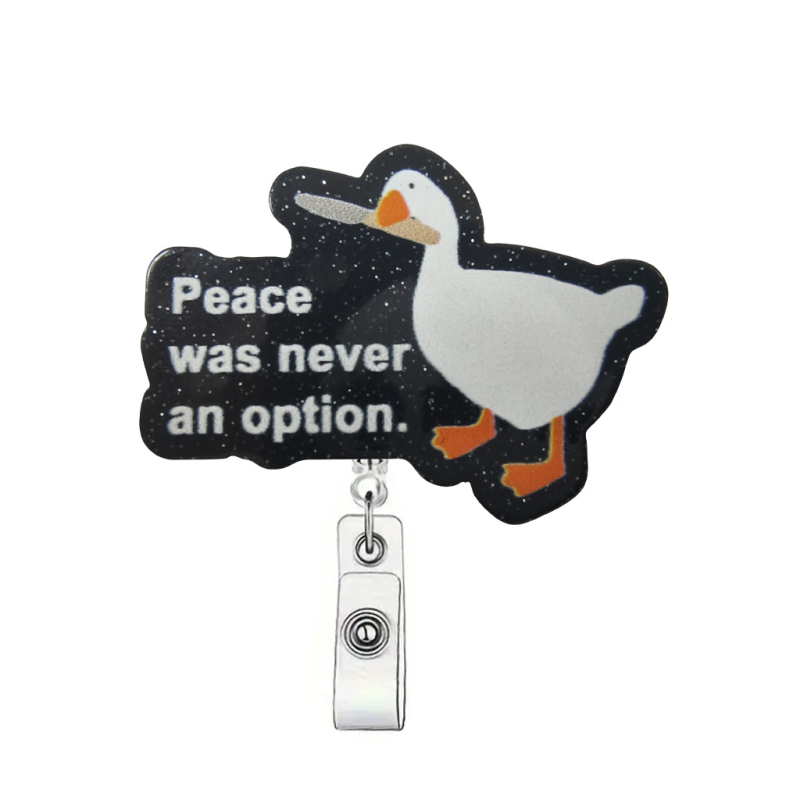 Clip acrilic pentru badge, retractabil cu buton de tragere — lungime telescopică 600 mm, sarcină 0,1 kg, marcă Red Xu Alpenglow