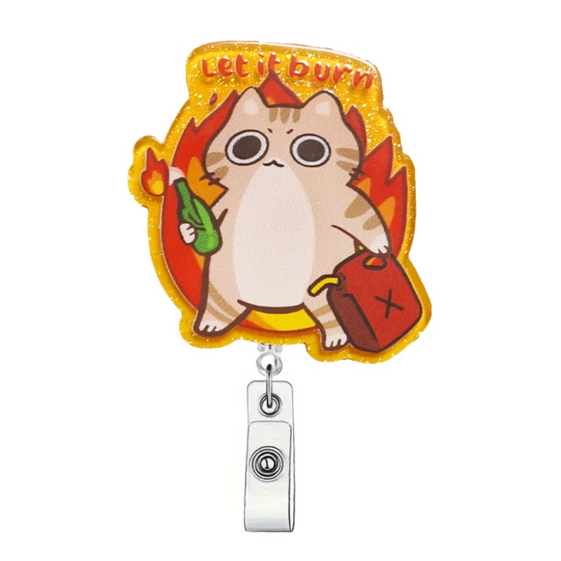 Clip acrilic pentru badge, retractabil cu buton de tragere — lungime telescopică 600 mm, sarcină 0,1 kg, marcă Red Xu Alpenglow