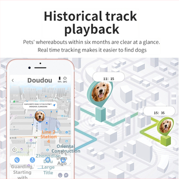 GPS sledovač pre domáce zvieratá (mačky a psy) – GPS/BDS lokalizácia, presnosť 10–50 m, alarm oplotenia, IP67 vodotesný, Baidu/Google mapová podpora