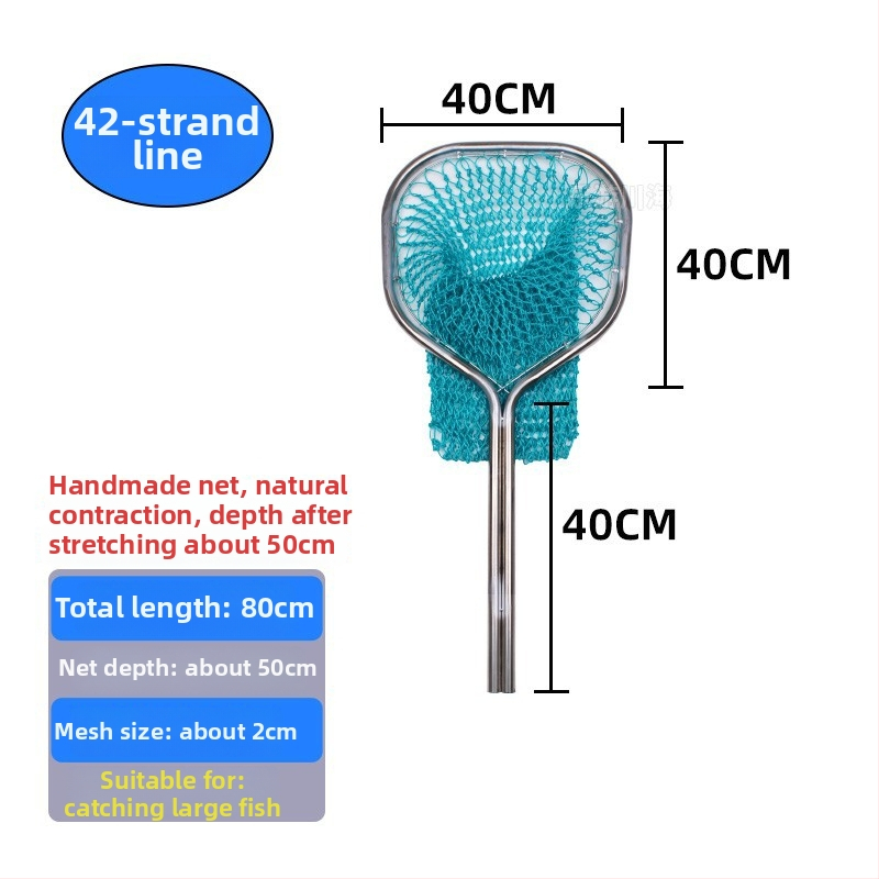 Nerezová oceľová sieť na ryby pre lov veľkých rýb a morských plodov, dvojtrubkové prevedenie, priemer ústia 40-50, hĺbka siete 40-60, nosnosť do 25 kg