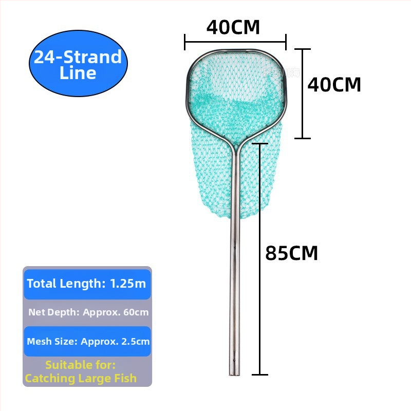 Nerezová oceľová sieť na ryby pre lov veľkých rýb a morských plodov, dvojtrubkové prevedenie, priemer ústia 40-50, hĺbka siete 40-60, nosnosť do 25 kg