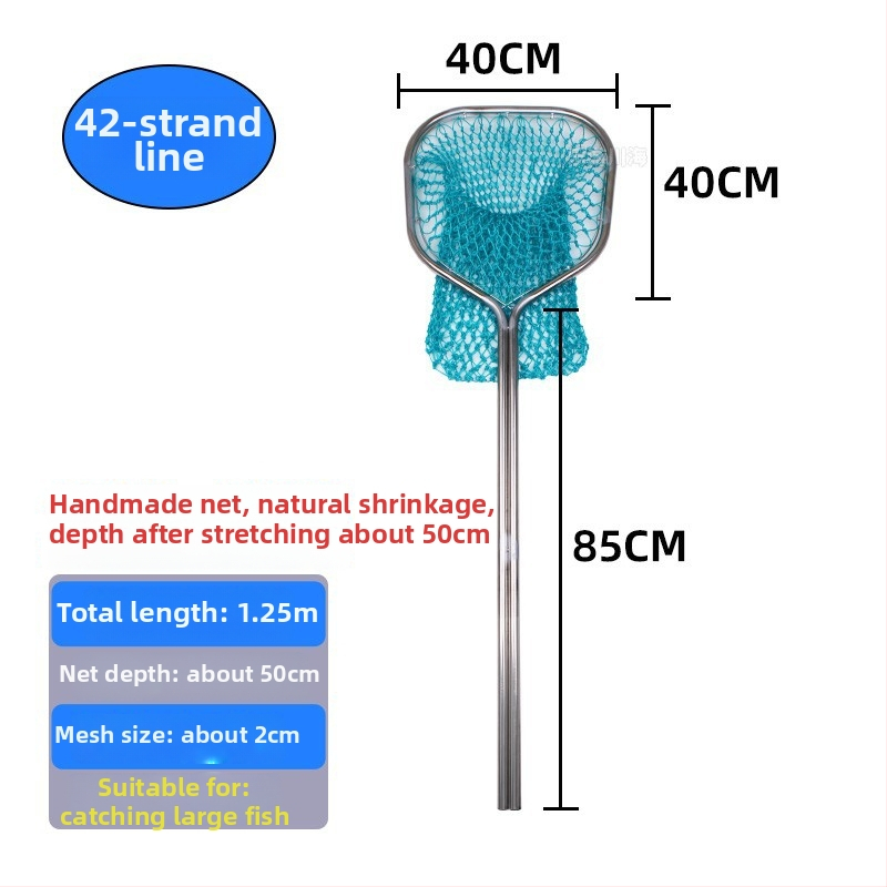 Nerezová oceľová sieť na ryby pre lov veľkých rýb a morských plodov, dvojtrubkové prevedenie, priemer ústia 40-50, hĺbka siete 40-60, nosnosť do 25 kg