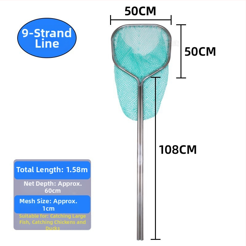 Nerezová oceľová sieť na ryby pre lov veľkých rýb a morských plodov, dvojtrubkové prevedenie, priemer ústia 40-50, hĺbka siete 40-60, nosnosť do 25 kg