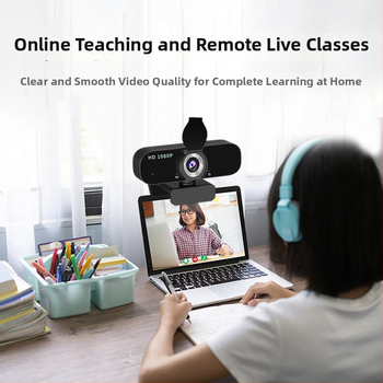 Камера за онлайн занятия и видеоконференции – TW05, 1080p USB 2.0, вграденият микрофон, без драйвер, 1.5m кабел