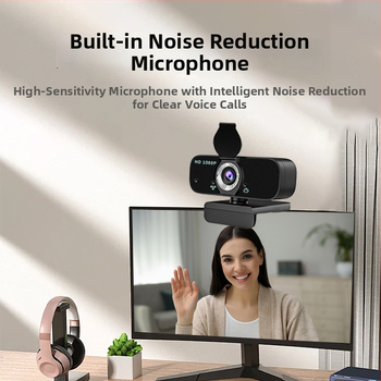 Камера за онлайн занятия и видеоконференции – TW05, 1080p USB 2.0, вграденият микрофон, без драйвер, 1.5m кабел