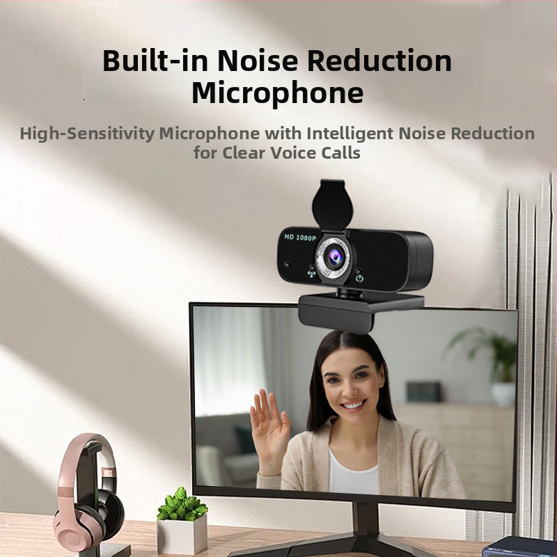 Камера за онлайн занятия и видеоконференции – TW05, 1080p USB 2.0, вграденият микрофон, без драйвер, 1.5m кабел