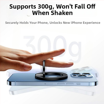 MagSafe μαγνητικός δαχτυλίου-φορέας για κινητό, κατασκευή από κράμα ψευδαργύρου, εξαιρετικά ισχυρή μαγνητική πρόσδεση, ρυθμιζόμενος σε πολλαπλές γωνίες, μινιμαλιστικός σχεδιασμός