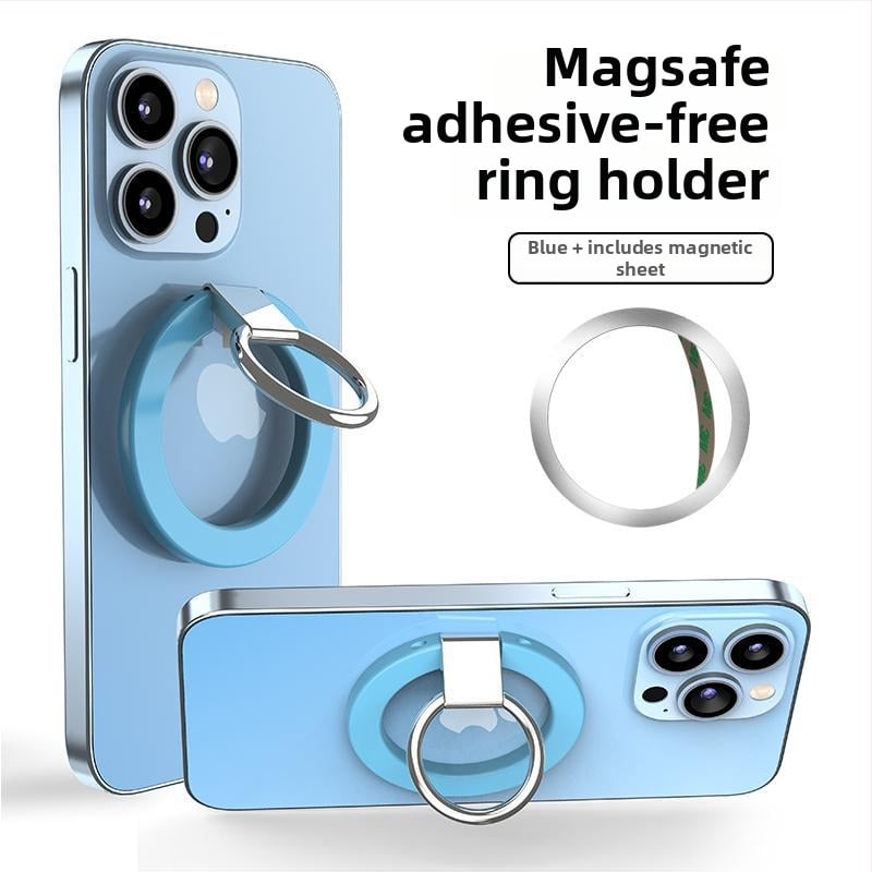 MagSafe μαγνητικός δαχτυλίου-φορέας για κινητό, κατασκευή από κράμα ψευδαργύρου, εξαιρετικά ισχυρή μαγνητική πρόσδεση, ρυθμιζόμενος σε πολλαπλές γωνίες, μινιμαλιστικός σχεδιασμός