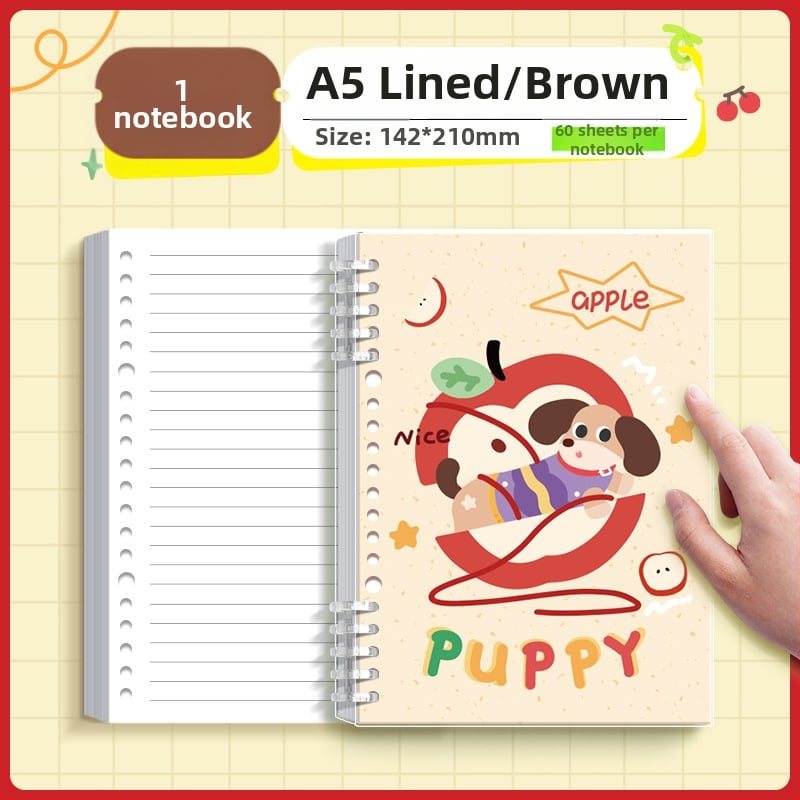 Kappa bear тетрадка с разгънати листове за ученици, PP корица, Dowling хартия, 80 г/м², 100–200 страници