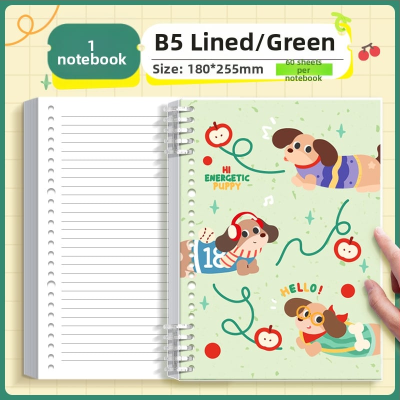 Kappa bear тетрадка с разгънати листове за ученици, PP корица, Dowling хартия, 80 г/м², 100–200 страници