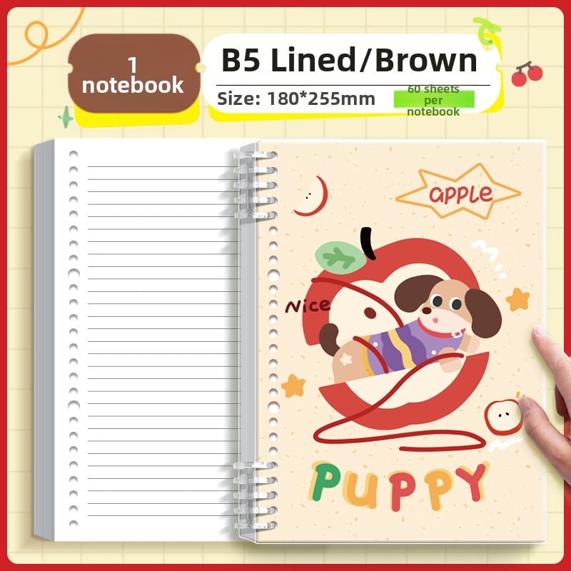 Kappa bear тетрадка с разгънати листове за ученици, PP корица, Dowling хартия, 80 г/м², 100–200 страници