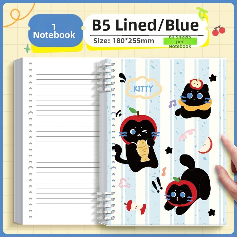 Kappa bear тетрадка с разгънати листове за ученици, PP корица, Dowling хартия, 80 г/м², 100–200 страници