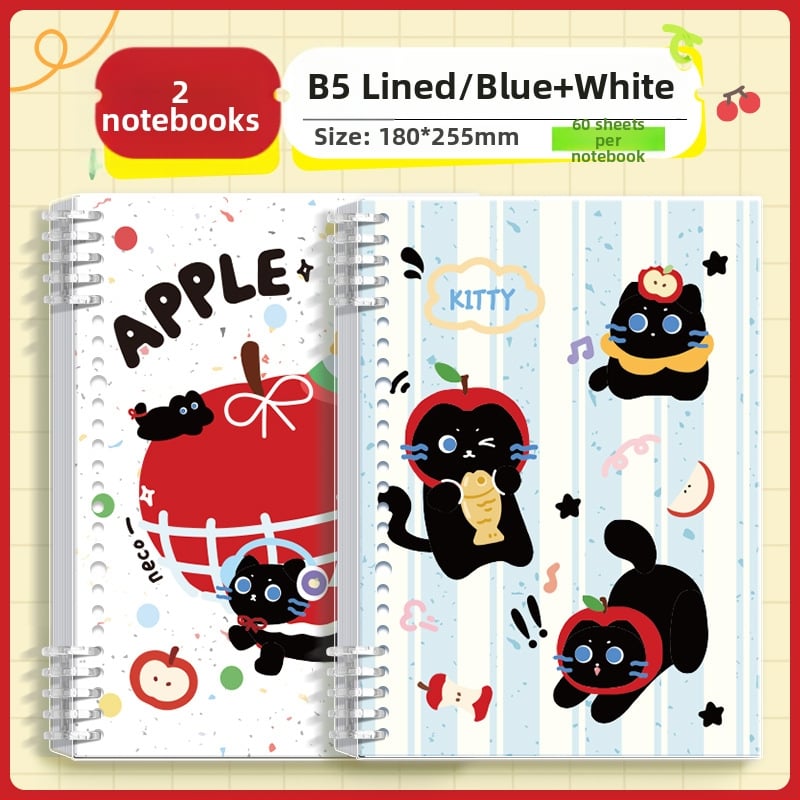 Kappa bear тетрадка с разгънати листове за ученици, PP корица, Dowling хартия, 80 г/м², 100–200 страници