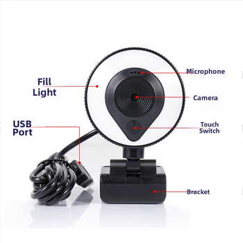 4K USB kamera s autofokusom, vstavaný mikrofón, trojúrovňové osvetlenie, 30 FPS