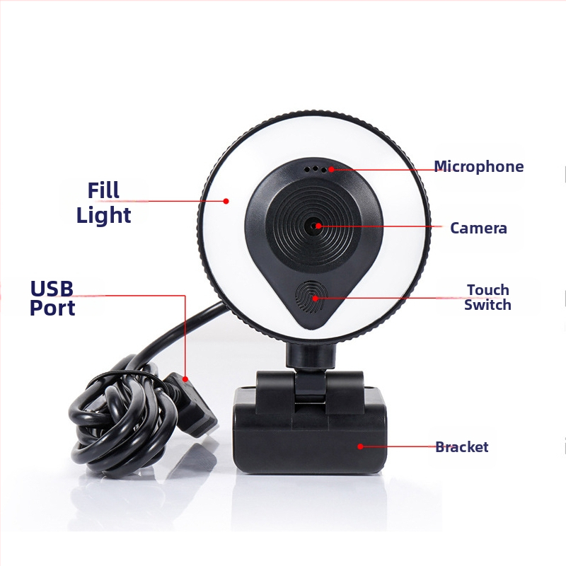 4K USB kamera s autofokusom, vstavaný mikrofón, trojúrovňové osvetlenie, 30 FPS