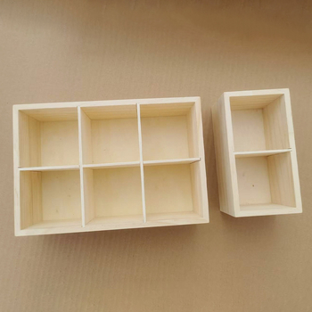 Drvena kutija za skladištenje sa šest odjeljaka, organizator, moderni minimalistički dizajn, mogućnost tiskanja logotipa