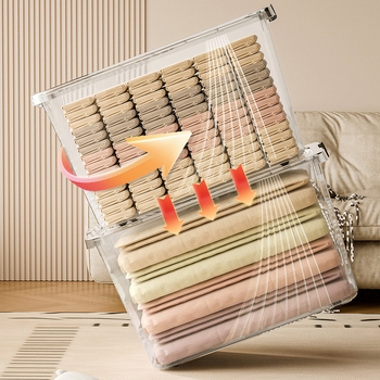 Съхранителна кутия с капак, PP пластмаса, капацитет 500–1000 л, многофункционална за дрехи, списания, канцеларски материали, козметика, лекарства, играчки и одеяла, възможно печат на лого