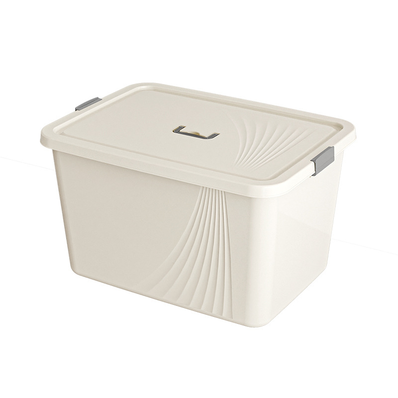 Съхранителна кутия с капак, PP пластмаса, капацитет 500–1000 л, многофункционална за дрехи, списания, канцеларски материали, козметика, лекарства, играчки и одеяла, възможно печат на лого