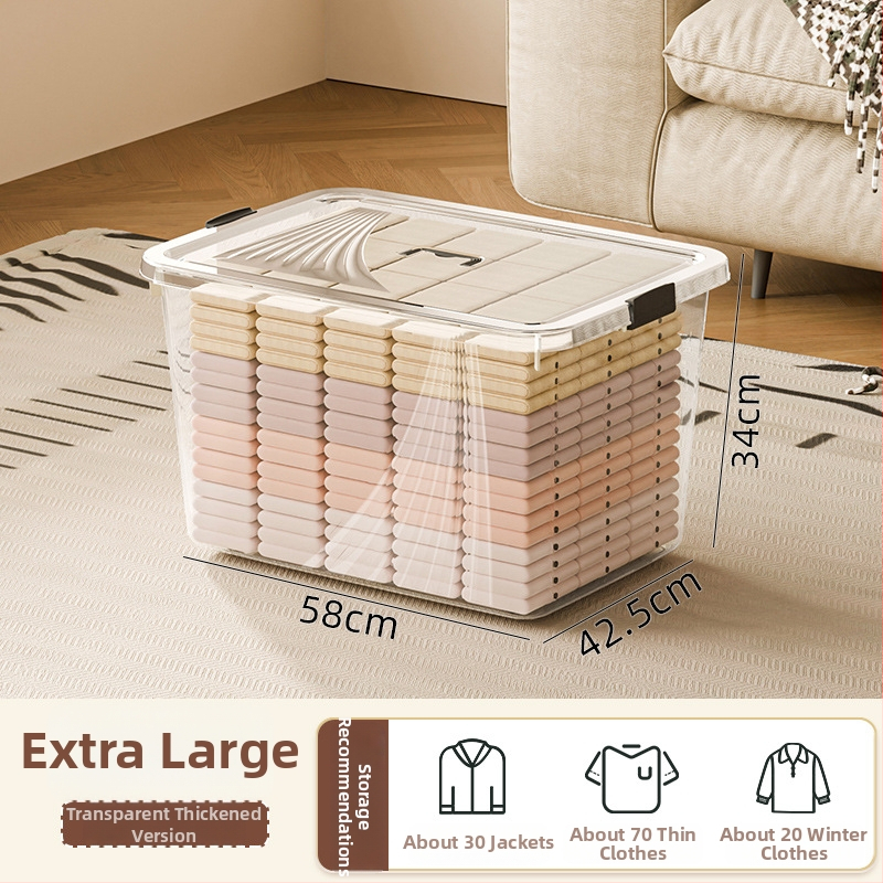 Съхранителна кутия с капак, PP пластмаса, капацитет 500–1000 л, многофункционална за дрехи, списания, канцеларски материали, козметика, лекарства, играчки и одеяла, възможно печат на лого
