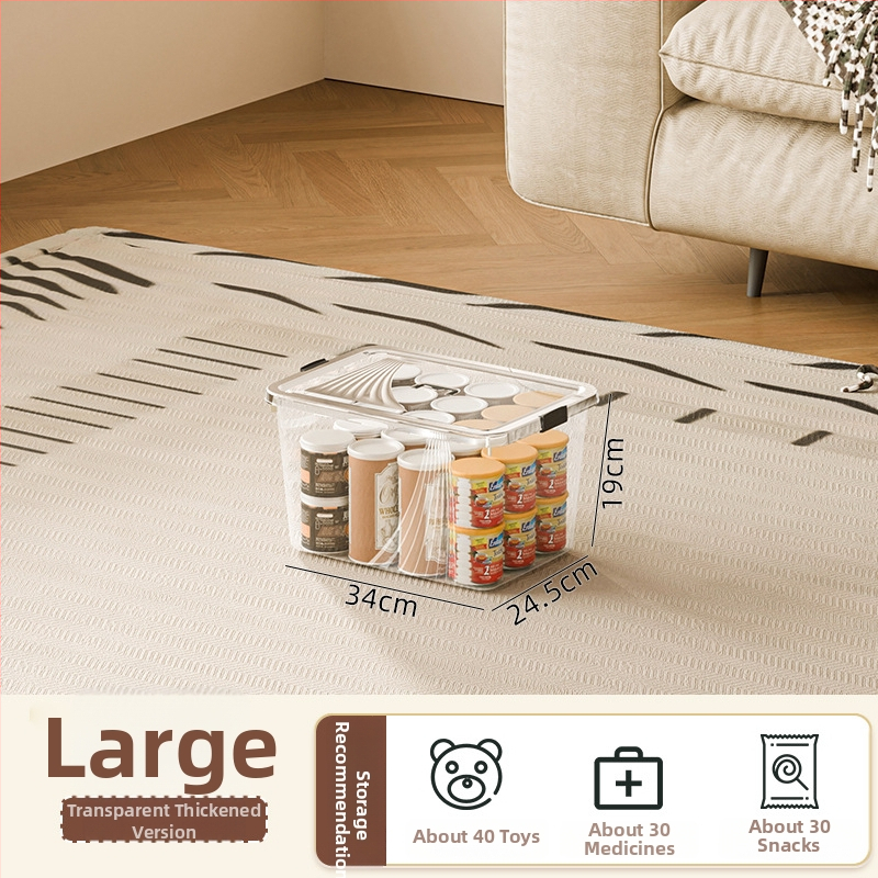 Съхранителна кутия с капак, PP пластмаса, капацитет 500–1000 л, многофункционална за дрехи, списания, канцеларски материали, козметика, лекарства, играчки и одеяла, възможно печат на лого
