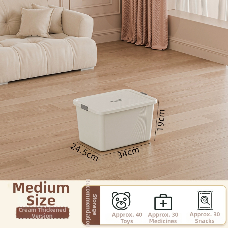 Съхранителна кутия с капак, PP пластмаса, капацитет 500–1000 л, многофункционална за дрехи, списания, канцеларски материали, козметика, лекарства, играчки и одеяла, възможно печат на лого