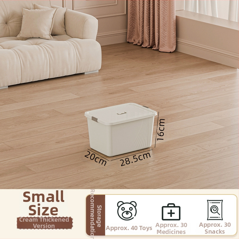 Съхранителна кутия с капак, PP пластмаса, капацитет 500–1000 л, многофункционална за дрехи, списания, канцеларски материали, козметика, лекарства, играчки и одеяла, възможно печат на лого