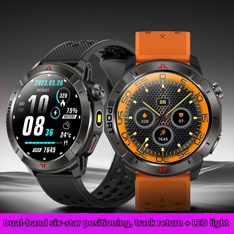 Ceas inteligent GPS cu GPS dual-frecvență pentru poziționare rapidă; busolă cu altitudine și barometru; ecran AMOLED; monitorizare ritm cardiac și SpO2; baterie 7-14 zile (GPS dual-frecvență; Busolă cu altitudine și barometru; Ecran AMOLED; Ritm cardiac și