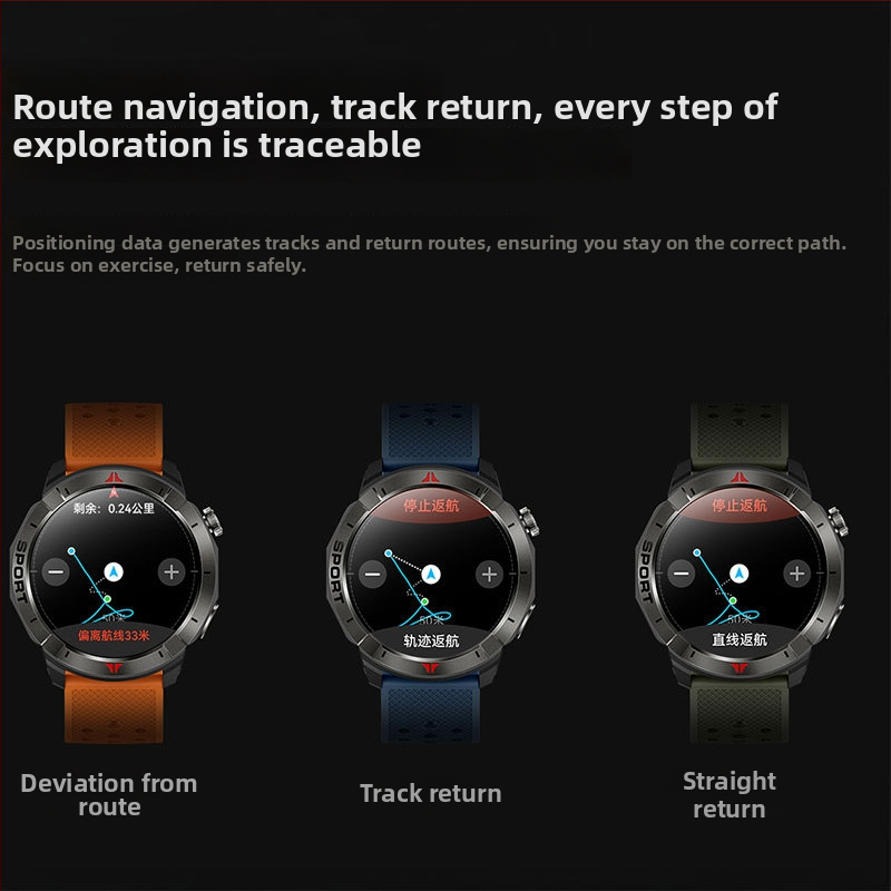 Ceas inteligent GPS cu GPS dual-frecvență pentru poziționare rapidă; busolă cu altitudine și barometru; ecran AMOLED; monitorizare ritm cardiac și SpO2; baterie 7-14 zile (GPS dual-frecvență; Busolă cu altitudine și barometru; Ecran AMOLED; Ritm cardiac și