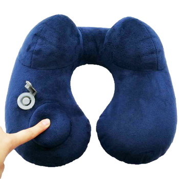 Надуваем U-образен възглавник за шия по време на пътуване – преносим, универсално пасващ, PVC плат, пълнеж въздух, модерен минималистичен дизайн