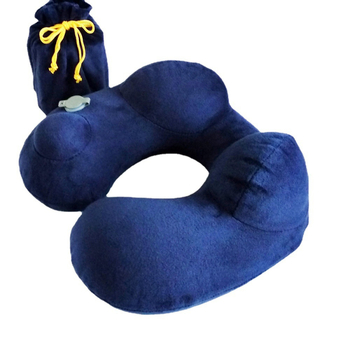 Надуваем U-образен възглавник за шия по време на пътуване – преносим, универсално пасващ, PVC плат, пълнеж въздух, модерен минималистичен дизайн