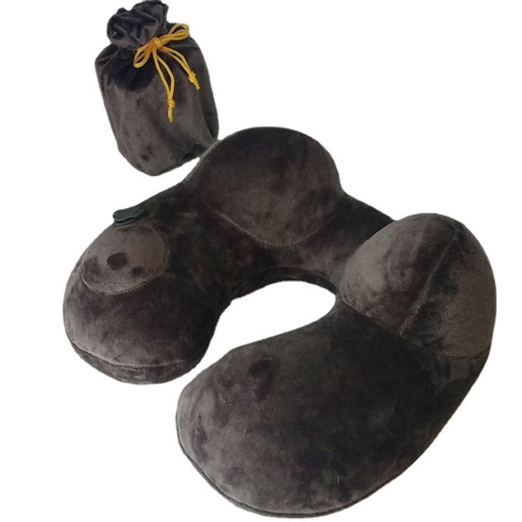 Надуваем U-образен възглавник за шия по време на пътуване – преносим, универсално пасващ, PVC плат, пълнеж въздух, модерен минималистичен дизайн