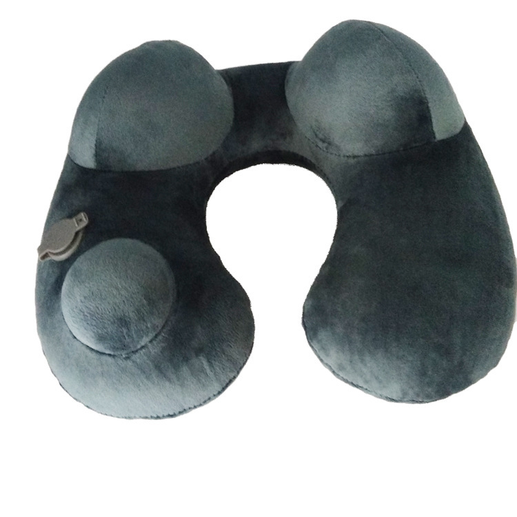 Надуваем U-образен възглавник за шия по време на пътуване – преносим, универсално пасващ, PVC плат, пълнеж въздух, модерен минималистичен дизайн