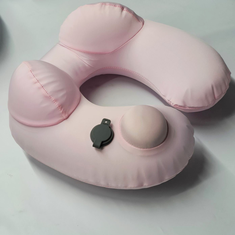 Надуваем U-образен възглавник за шия по време на пътуване – преносим, универсално пасващ, PVC плат, пълнеж въздух, модерен минималистичен дизайн